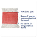 Boardwalk Super Loop Wet Mop Head, Cotton/Synthetic Fiber, 5" Headband, Large Size, White