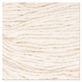 Boardwalk Super Loop Wet Mop Head, Cotton/Synthetic Fiber, 5" Headband, Large Size, White, 12/Carton
