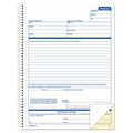 TOPS Spiralbound Proposal Form Book, Two-Part Carbonless, 8.5 x 11, 1/Page, 50 Forms