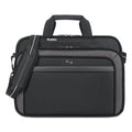 Solo Pro CheckFast Briefcase, Fits Devices Up to 17.3", Polyester, 17 x 5.5 x 13.75, Black