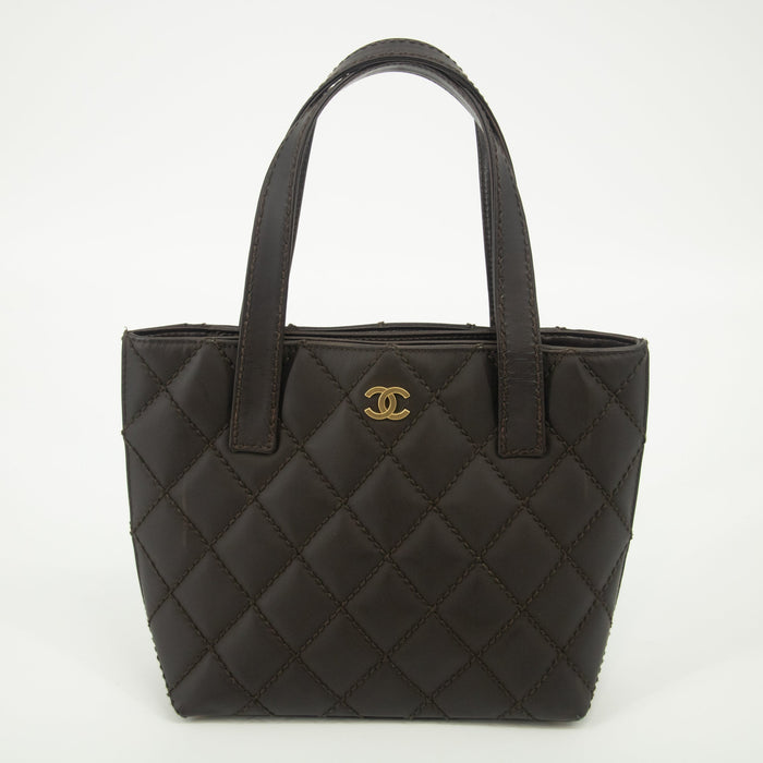 Chanel Quilted Lamb Skin Wild Stitch Tote Bag 8th Series #2526 by Bolt Boutique