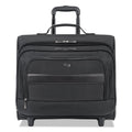 Solo Classic Rolling Overnighter Case, Fits Devices Up to 15.6", Ballistic Polyester, 16.14 x 6.69 x 13.78, Black