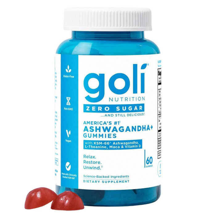 Goli Nutrition Ashwagandha Sugar Free Dietary Supplement Vegan Gummies - 60ct by Pasteur Pharmacy