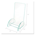 deflecto Euro-Style DocuHolder, Leaflet Size, 4.5w x 4.5d x 7.88h, Green Tinted
