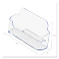 deflecto Horizontal Business Card Holder, Holds 50 Cards, 3.88 x 1.38 x 1.81, Plastic, Clear