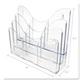 deflecto 3-Tier Document Organizer w/6 Removable Dividers, 14w x 3.5d x 11.5h, Clear