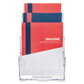 deflecto 3-Compartment DocuHolder, Magazine Size, 9.5w x 6.25d x 12.63, Clear