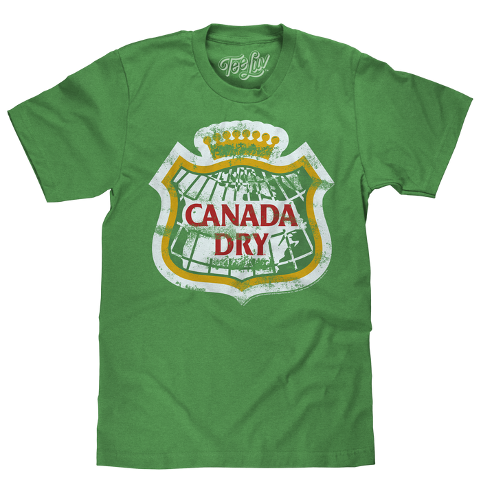 Canada Dry Distressed Logo T-Shirt - Green by Tee Luv