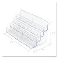 deflecto 8-Pocket Business Card Holder, Holds 400 Cards, 7.78 x 3.5 x 3.38, Plastic, Clear