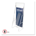 deflecto Stand-Tall Wall-Mount Literature Rack, Leaflet, 4.56w x 3.25d x 11.88h, Clear