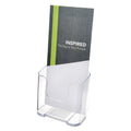 deflecto DocuHolder for Countertop/Wall-Mount, Leaflet Size, 4.25w x 3.25d x 7.75h, Clear