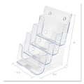 deflecto 4-Compartment DocuHolder, Booklet Size, 6.88w x 6.25d x 10h, Clear