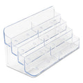deflecto 8-Pocket Business Card Holder, Holds 400 Cards, 7.78 x 3.5 x 3.38, Plastic, Clear