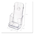 deflecto DocuHolder for Countertop/Wall-Mount w/Card Holder, 4.38w x 4.25d x 7.75h, Clear