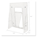 deflecto Stand-Tall Wall-Mount Literature Rack, Magazine, 9.13w x 3.25d x 11.88h, Clear