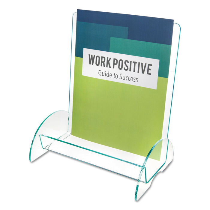 deflecto Euro-Style DocuHolder, Magazine Size, 9.81w x 6.31d x11h, Green Tinted