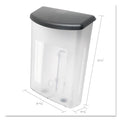 deflecto Outdoor Literature Box, 10w x 4.5d x 13.13h, Clear/Black