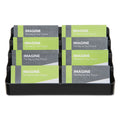 deflecto 8-Tier Recycled Business Card Holder, Holds 400 Cards, 7.88 x 3.88 x 3.38, Plastic, Black