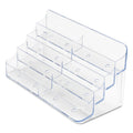 deflecto 8-Pocket Business Card Holder, Holds 400 Cards, 7.78 x 3.5 x 3.38, Plastic, Clear