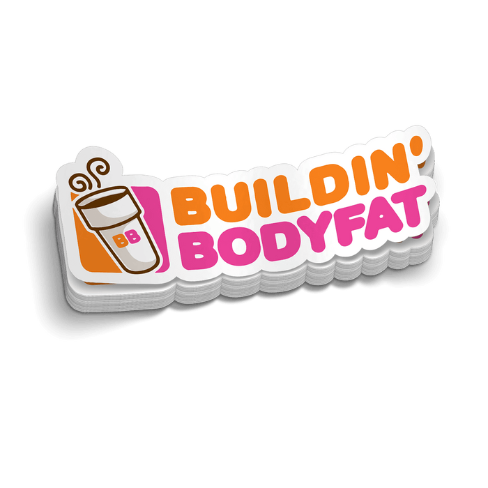 Buildin' Bodyfat - Hard Hat Decal by Armed American Supply