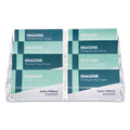 deflecto 8-Pocket Business Card Holder, Holds 400 Cards, 7.78 x 3.5 x 3.38, Plastic, Clear