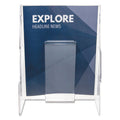 deflecto Stand-Tall Wall-Mount Literature Rack, Magazine, 9.13w x 3.25d x 11.88h, Clear