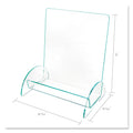 deflecto Euro-Style DocuHolder, Magazine Size, 9.81w x 6.31d x11h, Green Tinted