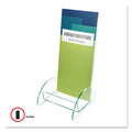 deflecto Euro-Style DocuHolder, Leaflet Size, 4.5w x 4.5d x 7.88h, Green Tinted