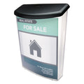 deflecto Outdoor Literature Box, 10w x 4.5d x 13.13h, Clear/Black