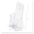 deflecto DocuHolder for Countertop/Wall-Mount, Leaflet Size, 4.25w x 3.25d x 7.75h, Clear