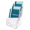 deflecto 4-Compartment DocuHolder, Booklet Size, 6.88w x 6.25d x 10h, Clear
