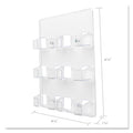 deflecto 6-Pocket Business Card Holder, Holds 480 Cards, 8.5 x 1.63 x 9.75, Plastic, Clear