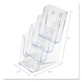deflecto 4-Compartment DocuHolder, Leaflet Size, 4.88w x 6.13d x 10h, Clear