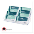 deflecto 8-Pocket Business Card Holder, Holds 400 Cards, 7.78 x 3.5 x 3.38, Plastic, Clear