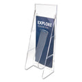 deflecto Stand-Tall Wall-Mount Literature Rack, Leaflet, 4.56w x 3.25d x 11.88h, Clear