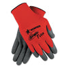 MCR Ninja Flex Latex Coated Palm Gloves N9680L, Large, Red/Gray, 1 Dozen