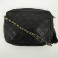 Chanel Lamb Skin Quilted Black Camera Crossbody Bag #2531 by Bolt Boutique