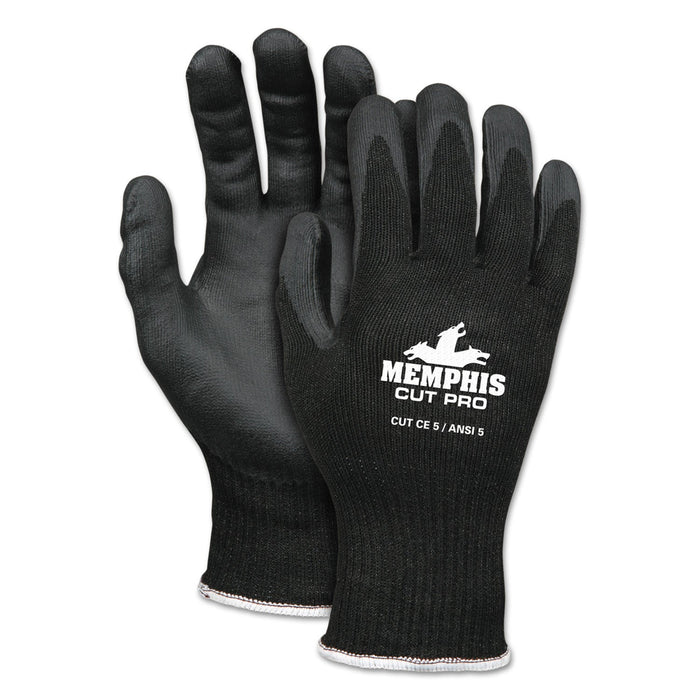 MCR Cut Pro 92720NF Gloves, X-Large, Black, HPPE/Nitrile Foam