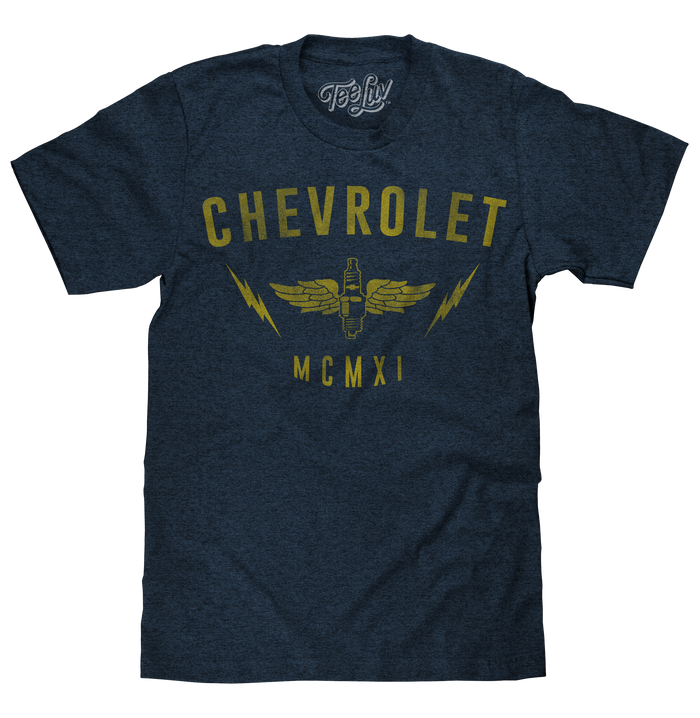 Chevrolet MCMXI T-Shirt - Navy by Tee Luv
