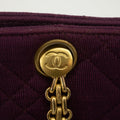 Chanel Vintage Purple Cotton Kisslock Shoulder Bag-#2533 by Bolt Boutique