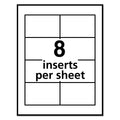 Avery Name Badge Insert Refills, Horizontal/Vertical, 2 1/4 x 3 1/2, White, 400/Box