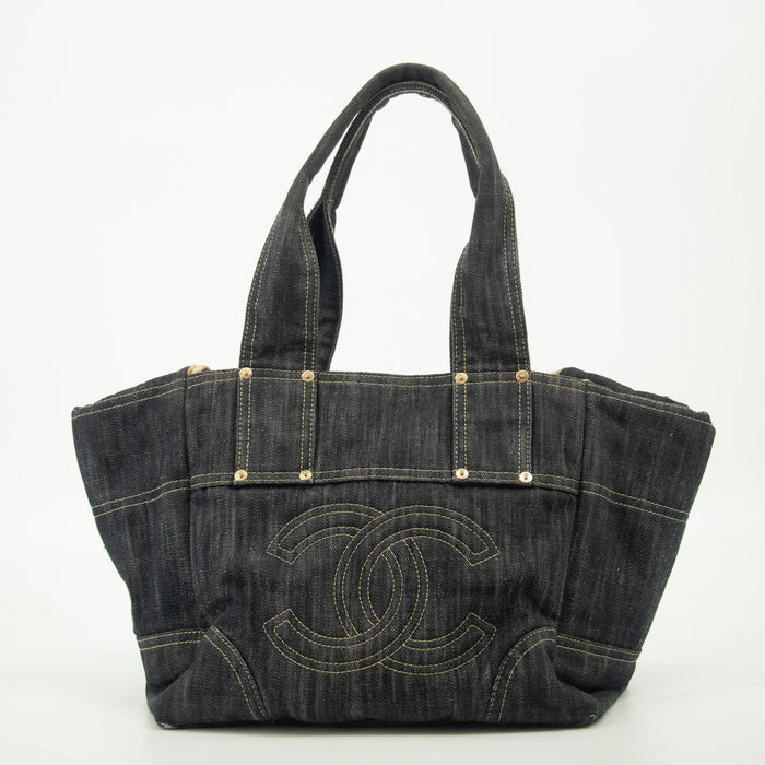 Chanel CC Coco Sparking Denim Tote Bag Blue #2539 by Bolt Boutique