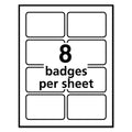 Avery Flexible Adhesive Name Badge Labels, 3.38 x 2.33, White/Red Border, 400/Box