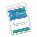 Avery Secure Top Heavy-Duty Badge Holders, Vertical, 3w x 4h, Clear, 25/Pack