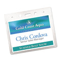 Avery Secure Top Heavy-Duty Badge Holders, Horizontal, 4w x 3h, Clear, 25/Pack