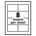 Avery Pin-Style Badge Holder with Laser/Inkjet Insert, Top Load, 3.5 x 2.25, White, 100/Box