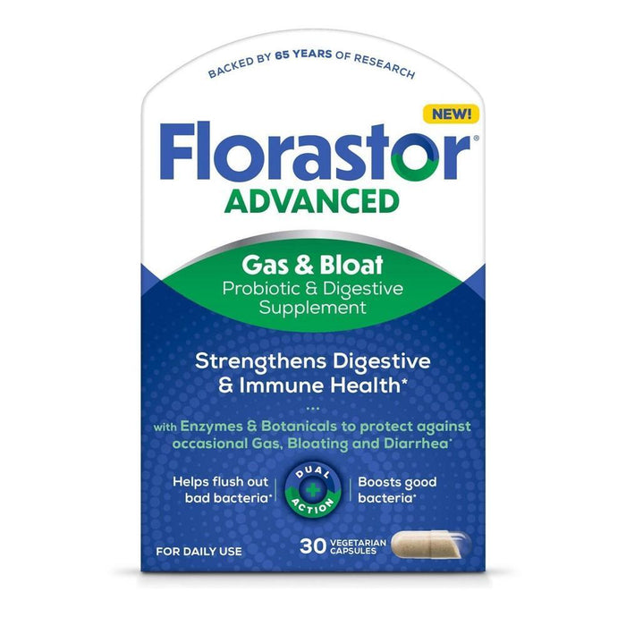 Florastor Advanced Gas & Bloat Probiotic & Digestive Supplement by Pasteur Pharmacy