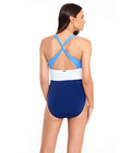 Lauren Ralph Lauren Color-Block Twist Back Halter One-Piece Swimsuit, Us 12 by Vanessa Jane
