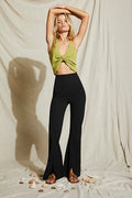 Free People Women’s Real Deal Slit Pants – Black – Size XS by Vanessa Jane