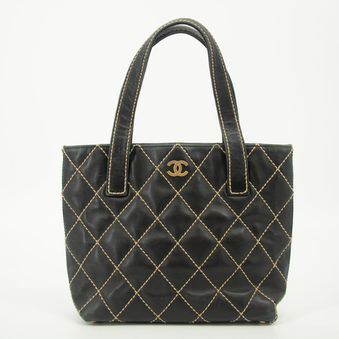 Chanel Black Wild Stitch Quilted Handbag Small #2554 by Bolt Boutique